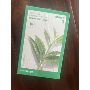 10 Pcs Innisfree New Green Tea Energy Mask 22 ml / 0.74 Fl. Oz.
